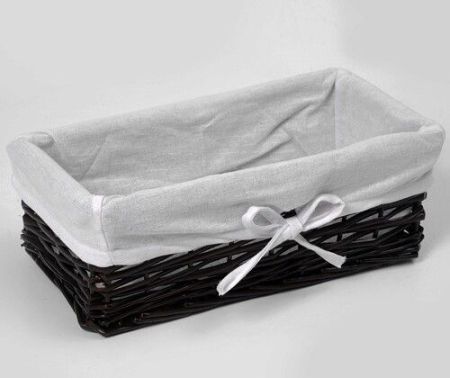 Корзина для белья WasserKRAFT Lossa 37x19x12,5 WB-120-M Коричневая, артикул WB-120-M