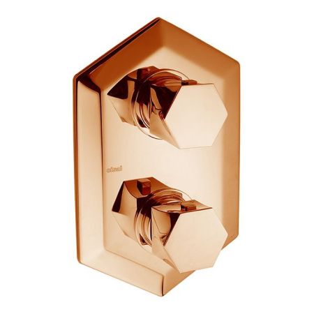 CISAL Cherie Внешняя часть встраиваемого термостатического смесителя для душа, цвет Oro Rosa, артикул CE0093002P