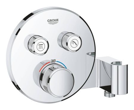 Термостатический смеситель на 2 выхода GROHE Grohtherm SmartControl со встроенным держателем ручного душа, внешняя часть, хром (29120000) Термостатический смеситель на 2 выхода GROHE Grohtherm SmartControl со встроенным держателем ручного душа, внешняя часть, хром (29120000)