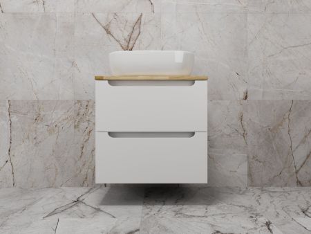 Тумба подвесная "Бали 60" 2 ящика со столешницей БЕЛЫЙ СОФТ, артикул ЛС-00002337