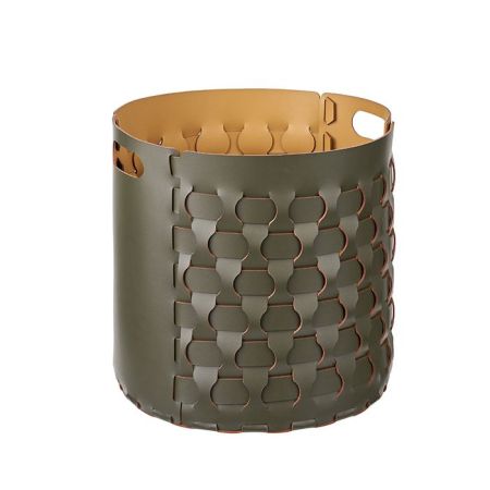 Colombo Adj Круглая корзина Dubai, D40H40 см, цвет: оливковый/горчичный, артикул BADJ2050-5540
