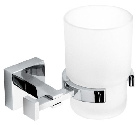 Стакан для зубных щеток QU002, цвет хром, артикул QU002CR