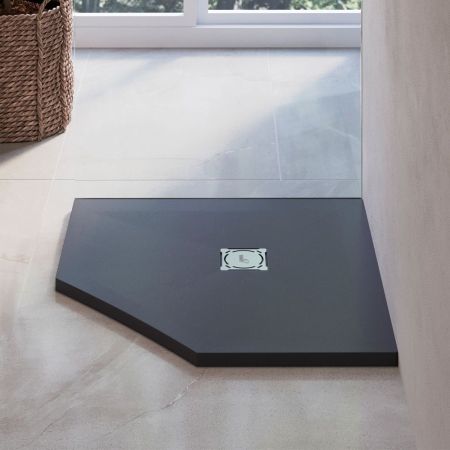 Душевой поддон трапеция RGW ST/T-G Графит (800x800), артикул 16155088-02