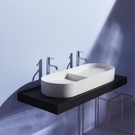 Раковина, Laufen, Sonar, ширина, мм-1000, глубина, мм-370, высота, мм-130, отверстия для смесителя-отсутствуют, без перелива, цвет-белый матовый, артикул 8.1234.8.757.112.1