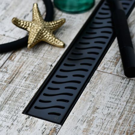 Душевой лоток Veconi Harmony Black 350