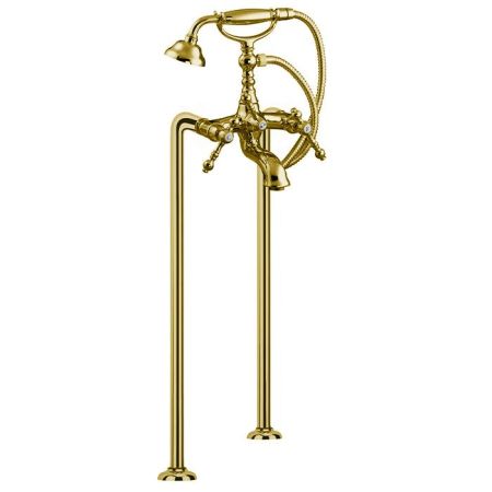 Fima Carlo Frattini Epoque Смеситель для ванны, напольный, с ручным душем, цвет: золото, артикул F5054/4OR