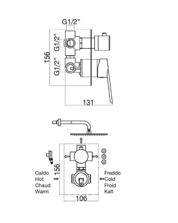 Смеситель для душа Fiore KEVON BLACK MATT 81NN7501, черный, артикул 81NN7501