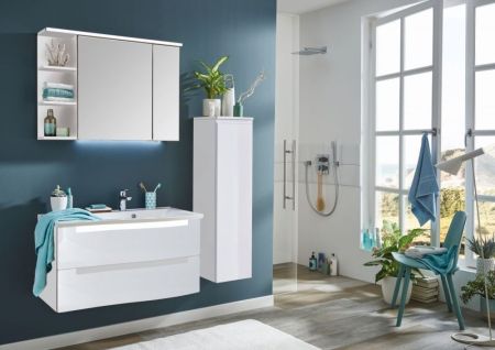 Комплект мебели Puris Purefaction, 900 мм левый, цвет белый высокоглянцевый, артикул Purefaction900L(672/161)