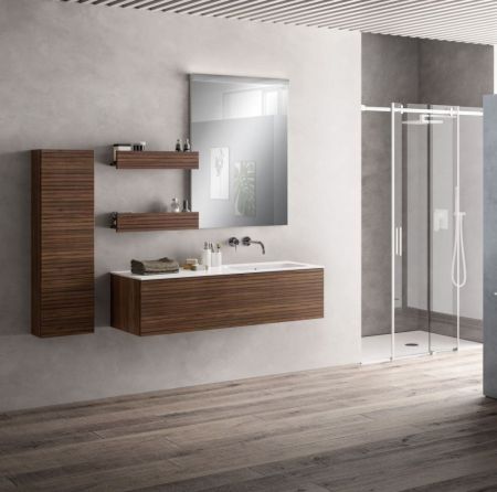 Комплект мебели IBC Diana, 1400 мм правый, цвет орех, артикул DI3614.10/NOCE/R