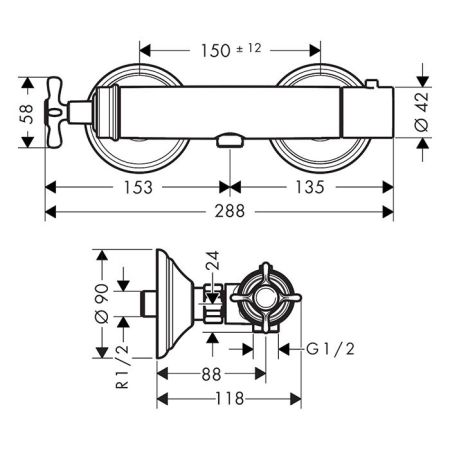 AX Montreux Термостат для душа , цвет сталь, артикул 16261800