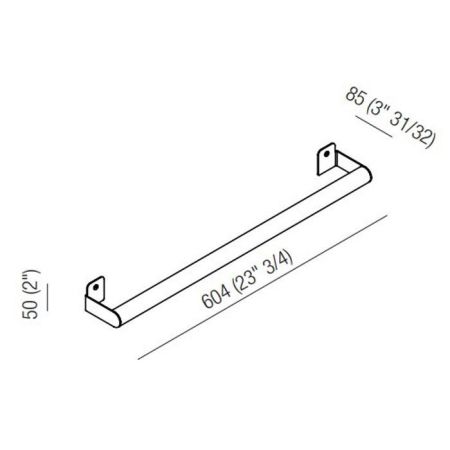 Agape Mach 2 Полотенцедержатель 60.4 см, цвет: черный, артикул AMC20933E