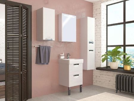 Зеркальный шкаф Акватон Сильва 60 с подсветкой 1A216202SIW50 Дуб макиато, артикул 1A216202SIW50