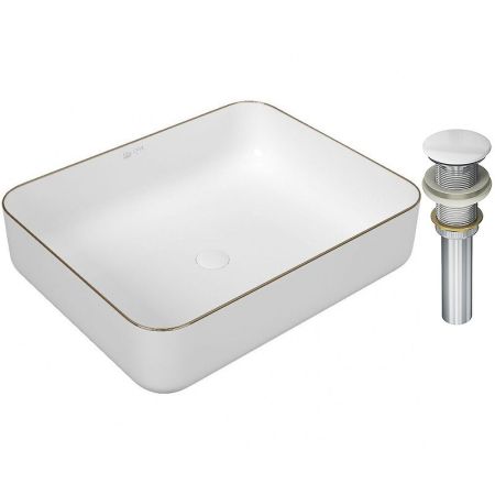 Раковина-чаша Owl 1975 Line 50 OWLB191012 Белая глянцевая с донным клапаном, артикул OWLB191012