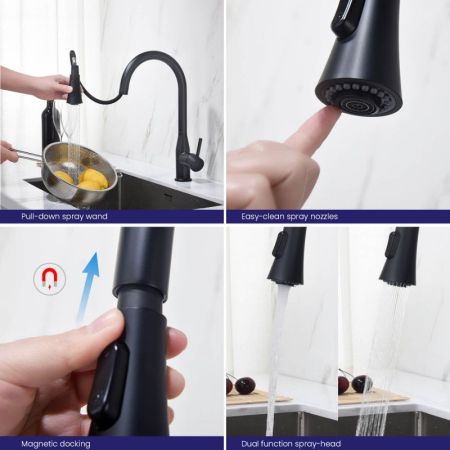 Смеситель для кухни Timo Saona 2336/03FL Черный, артикул 2336/03FL