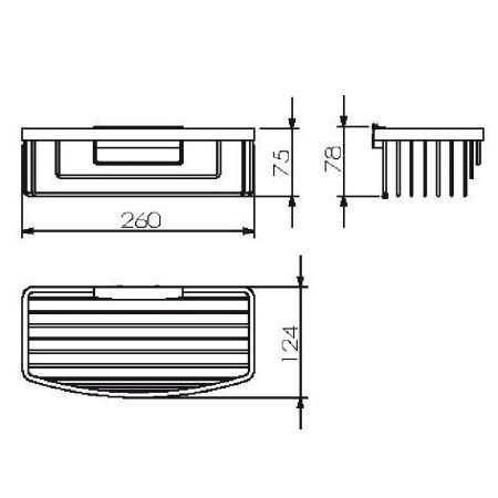 Мыльница Langberger Black Edition 72360T-BPC Черная матовая, артикул 72360T-BPC