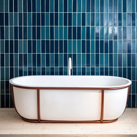 Agape Cuna Ванна отдельностоящая 165х78.5х52 см, цвет: белая с металлической структурой, артикул AVAS1079ZBR