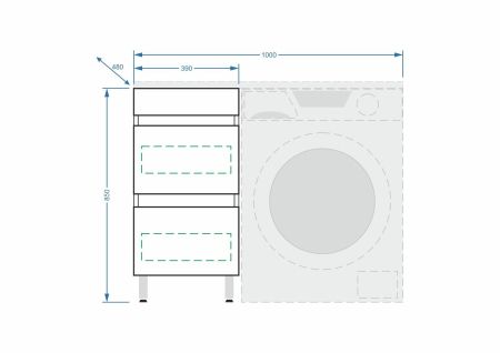 Тумба "Мадлен 100", 2 ящ., Мадлен 100, артикул SP-00000474