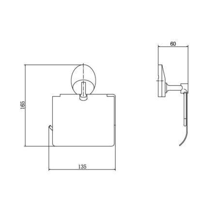 Держатель для туалетной бумаги FASHUN A1603, хром