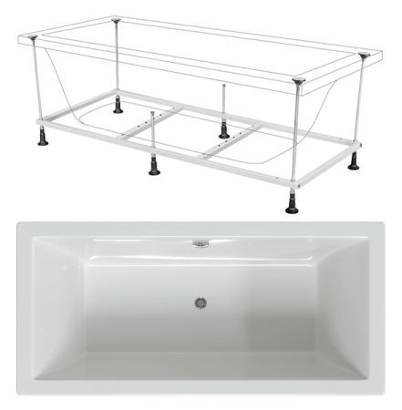 Ванна BERGES акриловая TARI 170x80 с каркасом Ванна BERGES акриловая TARI 170x80 с каркасом