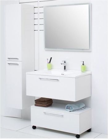 Шкаф-пенал De Aqua Тока 1S БК 30 L белый, артикул 00167358