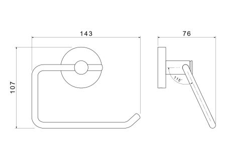 Бумагодержатель квадратный AQUATEK, матовый черный AQ4118MB ЕВРОПА, артикул AQ4118MB