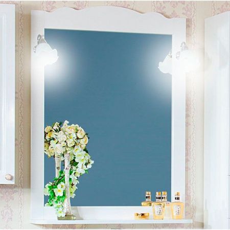 Зеркало Бриклаер Анна Лаура 75 с подсветкой Белое