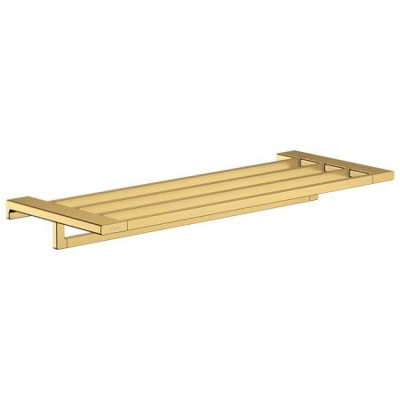 Полка для полотенец с держателем, Hansgrohe, AddStoris, ширина, мм-648, глубина, мм-248, высота, мм-72, тип установки-настенный, цвет-полированное золото, артикул 41751990
