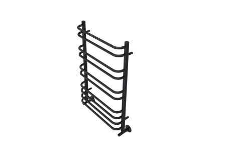 Полотенцесушитель водяной Aquatek (Акватек) Пандора П10 500х800 мм, черный муар, подключение нижнее/диагональное, сверхпрочная пищевая нержавеющая сталь AISI 304L, гарантия 10 лет, артикул AQ RRС1080BL