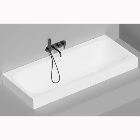 Salini ORLANDA AXIS KIT Встраиваемая ванна на ножках 1800х800х600мм, "Up&Down",белый, сифон, интегрированный слив-перел мат-л: S-Sense,  белый глянцев, артикул 103312G