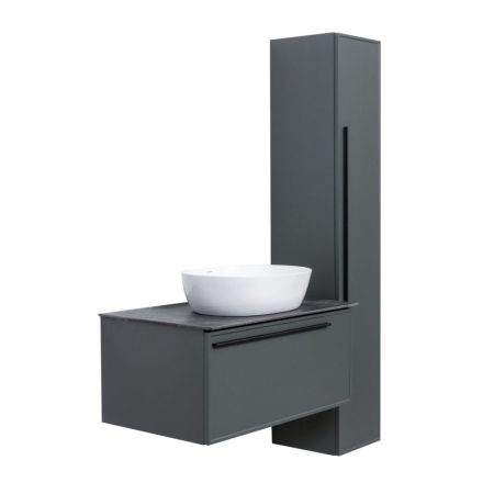 Тумба под раковину подвесная La Fenice Elba FNC-01-ELB-G-80, серо-зеленая, артикул FNC-01-ELB-G-80