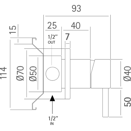 HUBER Lynox Переключатель потоков на 2 выхода, нержавеющая сталь, артикул LX000200D1