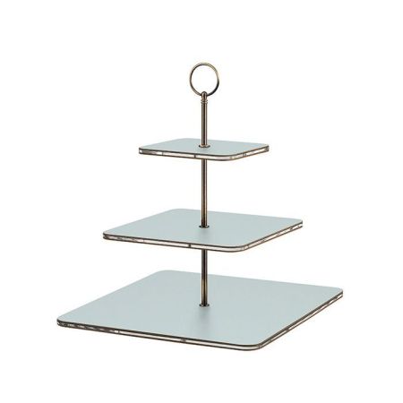 ADJ Сервировочная стойка, 30x30xH35 см.,ручка Круглая, цвет: небесный голубой, фурнитура бронза, артикул 0092C.50.BR