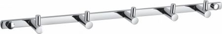 Вешалка с 5 крючками для ванной WONZON & WOGHAND, Хром (WW-9380-5), артикул WW-9380-5