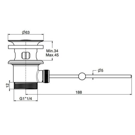 Fima Carlo Frattini Complementi Bagno Донный клапан для раковины, цвет: хром, артикул F2004CR