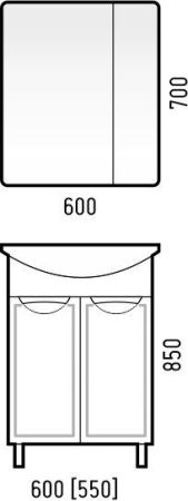 Тумба "Монро 60", Элеганс 60, артикул SD-00000663