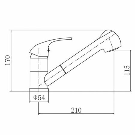 Смеситель для кухни FASHUN A6003, хром