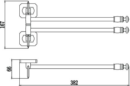 Полотенцедержатель Savol S-006402, бронза, артикул S-006402