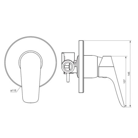 777500001 Jupiter, смеситель монтируемый в стену, хром, артикул 777500001