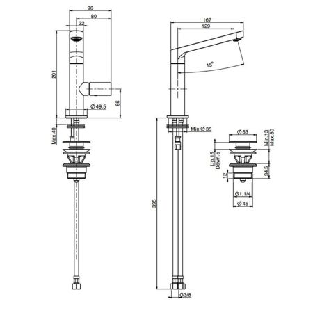Fima Carlo Frattini Nomos Go Смеситель на раковину, на 1 отв., цвет: хром, артикул F4161MCR