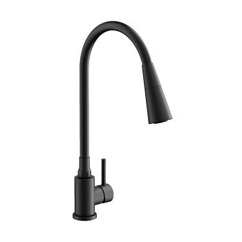 Смеситель для кухни с гибким изливом и режимом душ BELZ B74810-7, черный