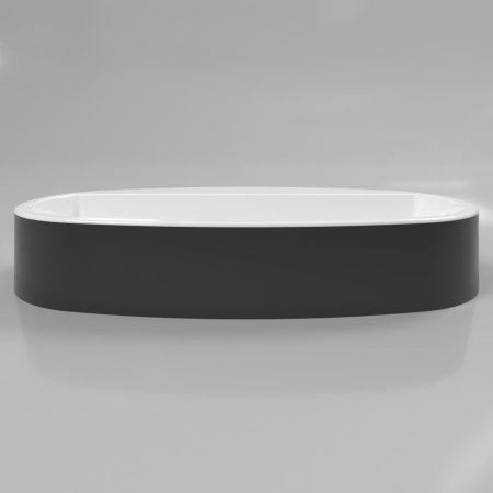 Умывальник WHITECROSS Obsidian D 65x37 (черный/белый глянец) иск. камень Умывальник WHITECROSS Obsidian D 65x37 (черный/белый глянец) иск. камень