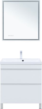 Тумба под раковину Aquanet Нота New 75 белый глянец