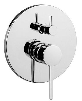 Emmevi Piper, однорычажный встраиваемый смеситель для душа с дивертером на 3 выхода, цвет черный матовый