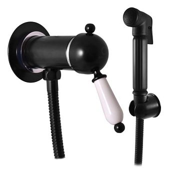 Гигиенический душ со смесителем Rav Slezak LABE L547/1CMATC, черный/хром