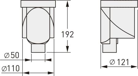 Вертикальный сифон Berges 48 л/мин, артикул 099001