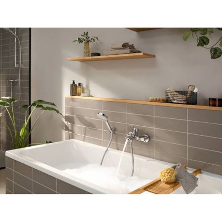 Смеситель для ванны и душа, Hansgrohe, Rebris E, тип открывания воды-однорычажный, тип регулирования воды-керамический картридж, монтаж-настенный, отверстия для монтажа-2, вынос излива, мм-182, регулируемое ограничение температуры, дивертер с переключател Смеситель для ванны и душа, Hansgrohe, Rebris E, тип открывания воды-однорычажный, тип регулирования воды-керамический картридж, монтаж-настенный, отверстия для монтажа-2, вынос излива, мм-182, регулируемое ограничение температуры, дивертер с переключател