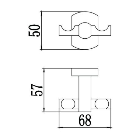 Крючок для ванной комнаты Savol S-009954, хром, артикул S-009954