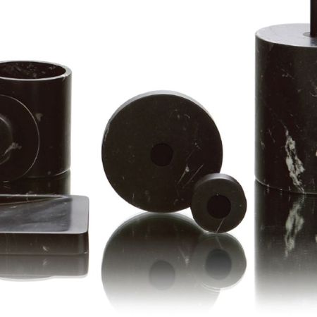 Bertocci Carrarino Крючок d11х8 см, цвет черный мрамор/черный, артикул 124 4411 0800