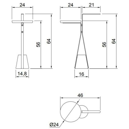 ANTONIO LUPI HALO Полотенцедержатель напольный 460х240х640 мм., база из мрамора Carrara satinato, столешн белая из Flumood, структ Veneziano goffrato