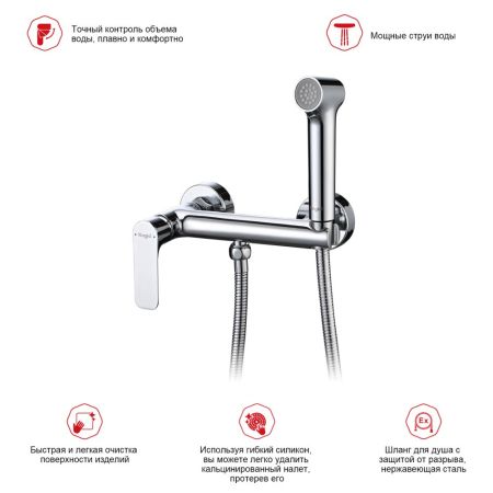 Гигиенический душ со смесителем Raglo R03.51, хром